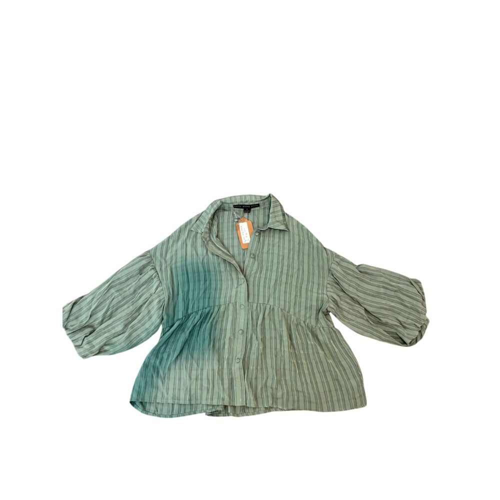 Women's Green Crop top shirt AS